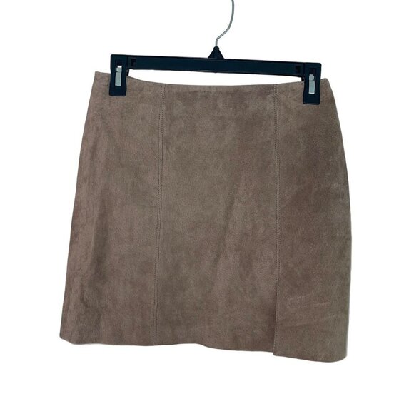 BLANKNYC Womens Mini Pencil Skirt Size 25 French Taupe Tan Suede Slit New - Picture 1 of 13